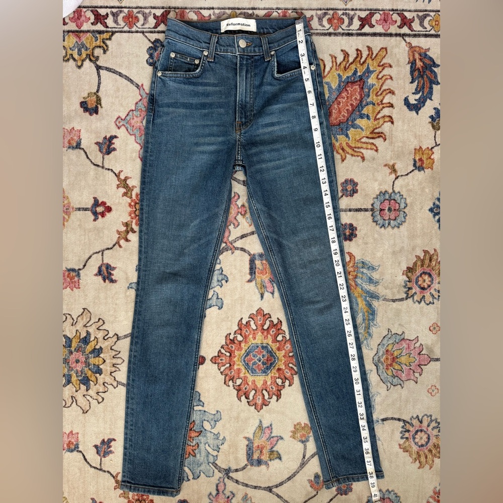 Reformation High Rise Blue Jeans - Picture 9 of 10